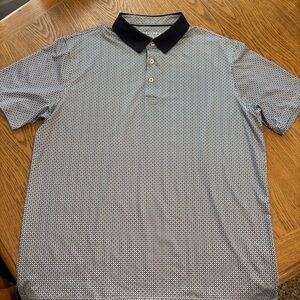 Maelreg Performance Golf Polo Black/White Pattern Mens XL
